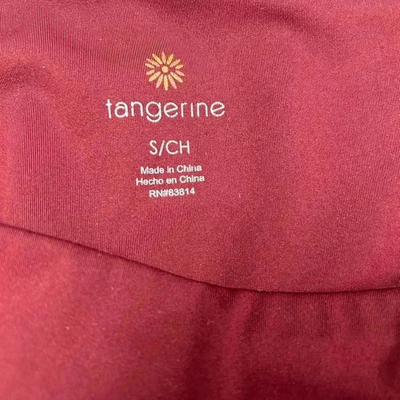 Women’s Tangerine Maroon Textured Leggings Size Small - Picture 4 of 5